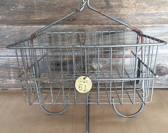Vintage Coal Miners Industrial Metal Basket