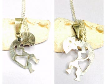 Vintage Silver Zuni Pendant, kokopelli dancer, native Design, Clearance Sale, Item No. S186
