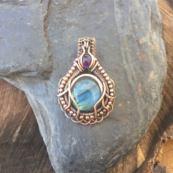 Copper Wire Wrap Wire Wrapped Pendant Heady Wire Wrap