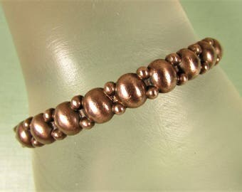 Copper Cuff Bracelet - Vintage Southwest Style Dot Bohemian