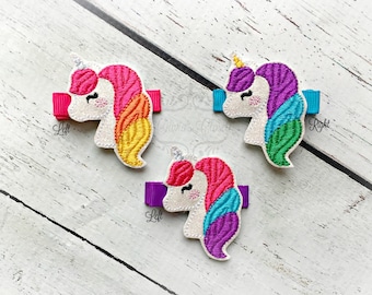 Unicorn Hair Clip Wavy Unicorn Hair Clippie Pick one or two. Pick Left side or Right.