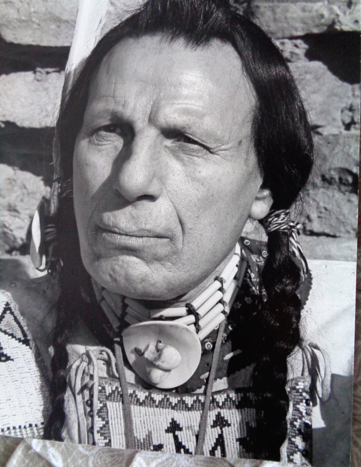 Vintage 8 x 10 Black and White Photo of Iron Eyes Cody