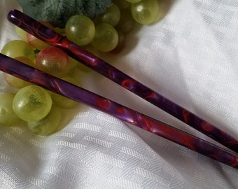 Sunset Rust acrylic hair stick (choose 1 or more)