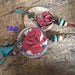 Asymmetrical Rustic Artisan 'Sovereign Rose' earrings n82 - Tin Jewelry . Assemblage Jewelry . Rose . Bohemian . Chandelier Tin Collectors