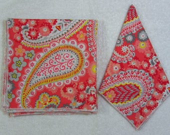 Everyday Eco Friendly Reusable Cotton Napkins 14 x 14 Set of 6 Ready to Ship