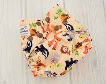 Cloth Baby Diapers - Forest Diaper - Newborn Cloth Diaper Covers - Reusable Cloth Diapers - AI2 Diapers - 1586, 1584