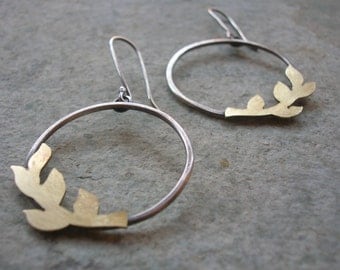 Olive branch earrings