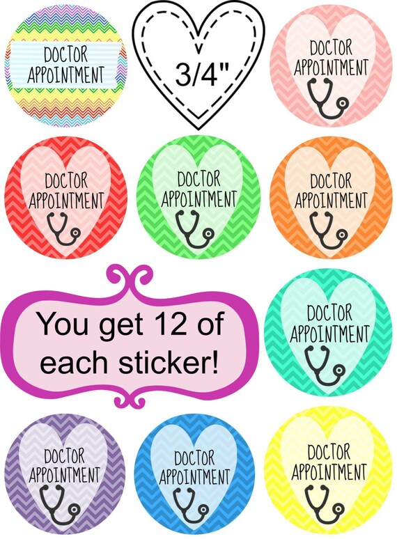 Items similar to 108 Planner Stickers -- Doctor Appointment Printable ...
