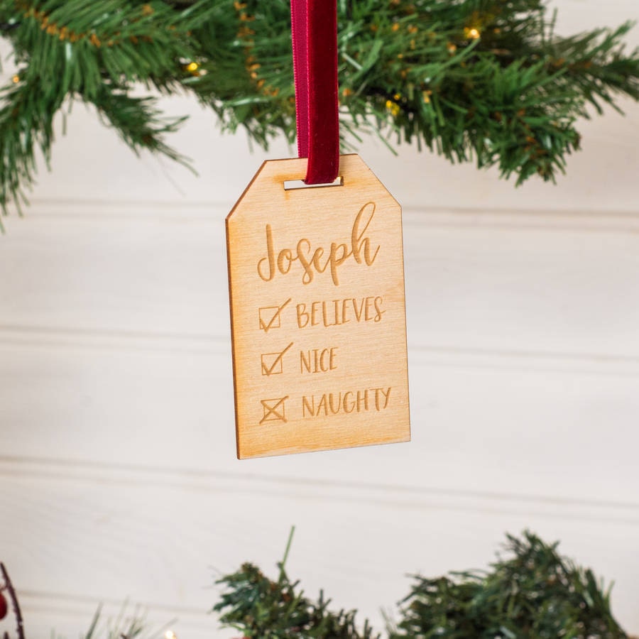 Christmas Tree Decorations - Christmas Name Tags 