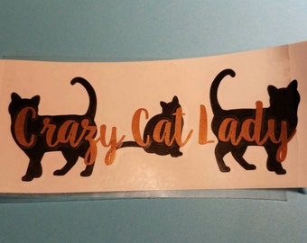 thumbnail image 2 of 5-Inch Crazy Cat Lady Decal – Vinyl Sticker For Car, Laptop, Or Tumbler 2 of 6