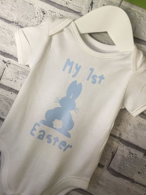 My 1st Easter bunny baby vest. My first easter bodysuit. Bunny vest. Easter Vest.