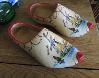 Hand Painted Wooden Clogs