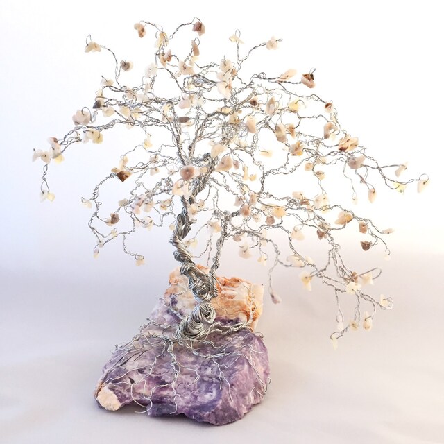 Wire Gem Tree Sculptures & Gemstone by SpiritGemDesigns on Etsy