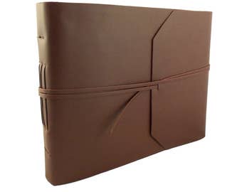 Large Leather Photo Album with Gift Box - Leather Scrapbook Album - Rustic Leather Picture Book - Memory Book - 4x6, 5x7, 8x10 Photo Album