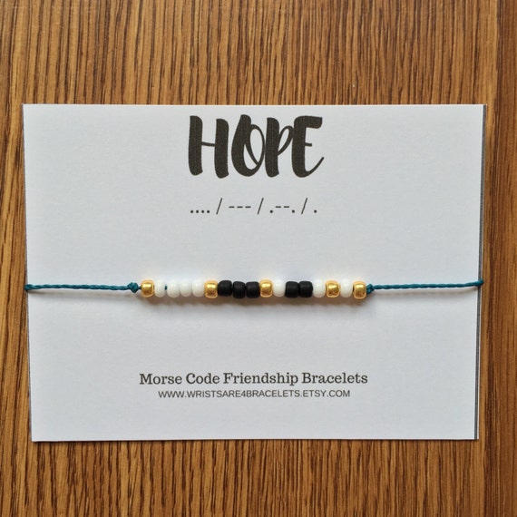 HOPE Morse Code Bracelets Custom Friendship Bracelet