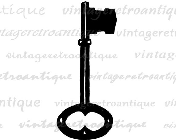 Antique Key Graphic Printable Download Digital Image Illustration Vintage Clip Art Jpg Png Eps HQ 300dpi No.4079