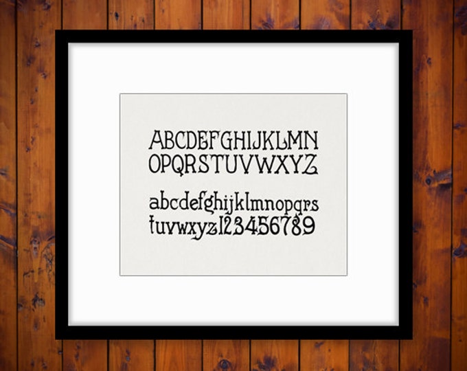 Printable Antique Alphabet Graphic Image Digital Download Vintage Clip Art Jpg Png Eps HQ 300dpi No.752