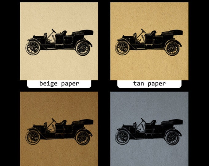 Antique Car Digital Image Download Automobile Graphic Illustration Printable Vintage Clip Art Jpg Png Eps HQ 300dpi No.3518