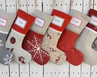 Family Christmas stockings, fun kids stockings, fairytale stockings, character stockings
