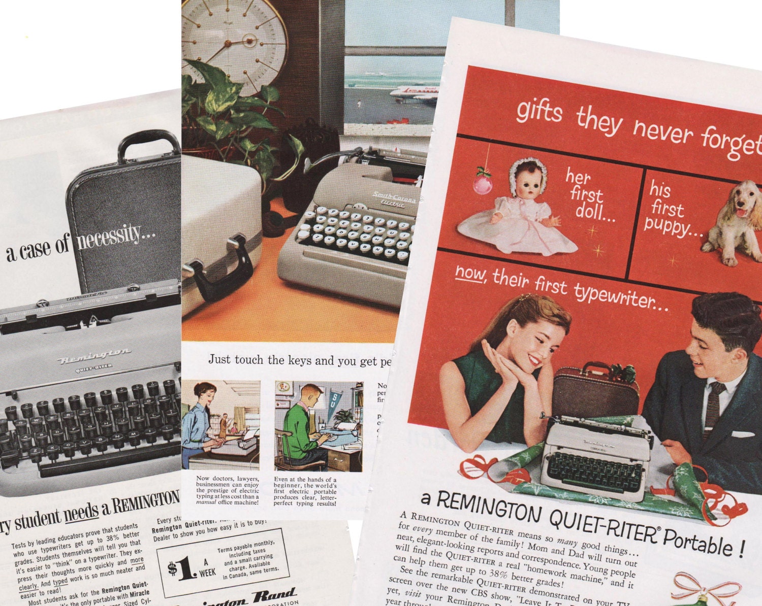 Vintage Typewriter Ads 1950s Typewriter 1950s Advertisements