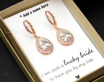 Personalized Bridesmaid Gift Bridesmaid Jewelry Bridesmaid Earrings Bracelet Bridesmaid Jewelry Set Bridal earrings Bracelet Set