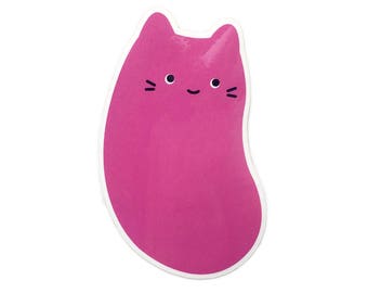 Jellybean Cat Vinyl Sticker - 3" Weatherproof Decal - Cute Candy Kitten Illustration by Sparkle Collective