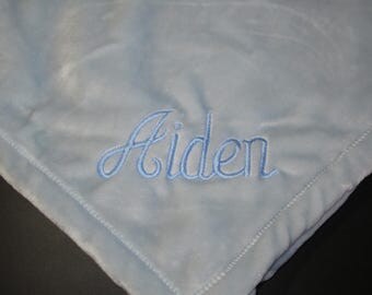 Personalized Baby Blanket - Light Blue, Super Soft, Personalized Gifts, Baby Blankets, Baby Gifts, Blue, Monogrammed, Blankets, Baby Boy