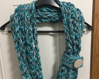 PDF Knitting Pattern Rope Cowl Child Teen Adult ages 5 to