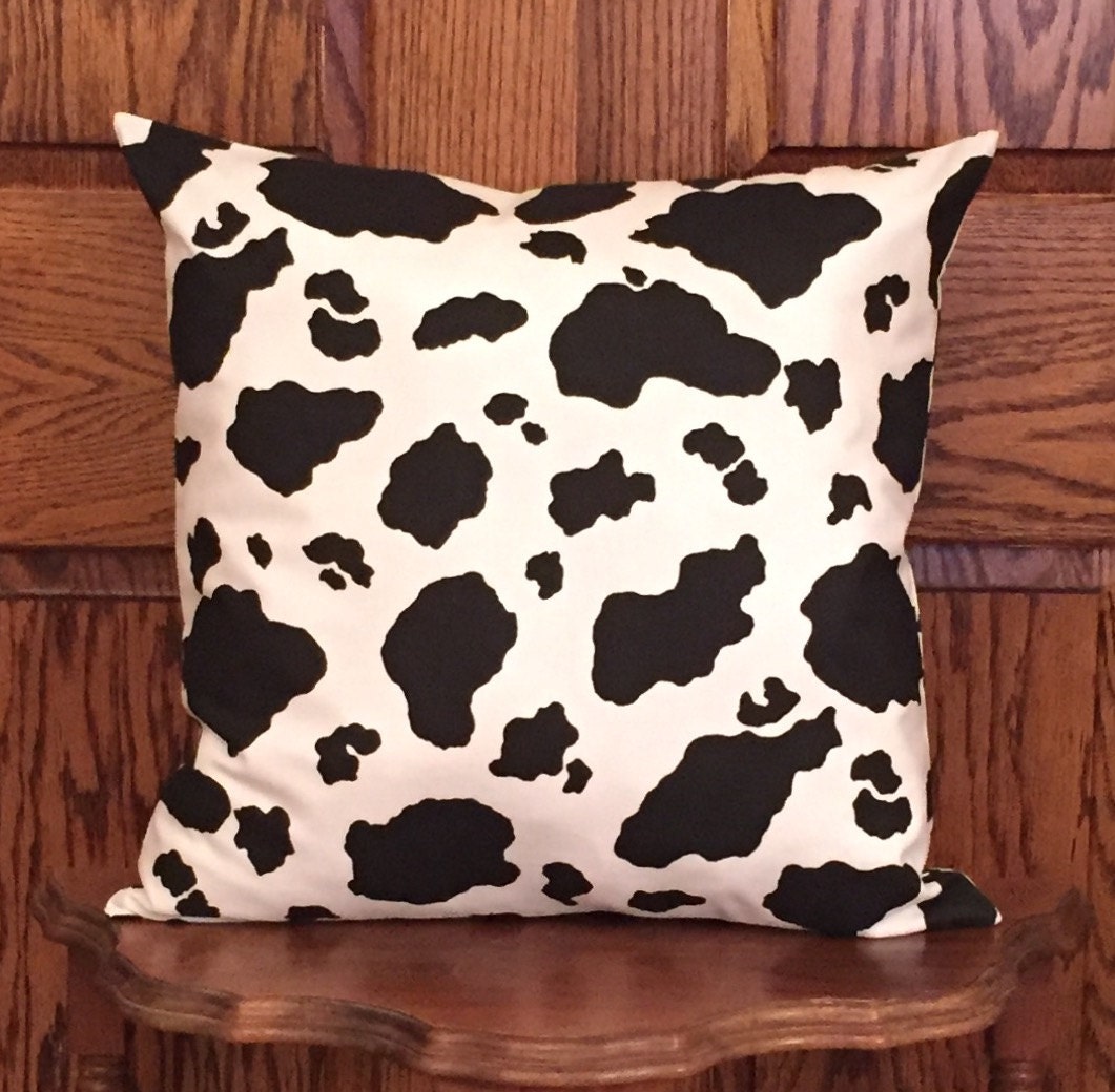 cow fur pillow