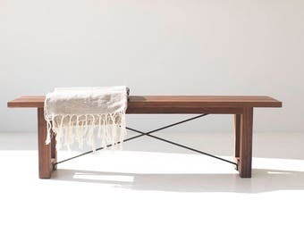 Midcentury Modern Bench, Bench, Modern Bench, Dining Bench, Modern Bench, Dining Room Bench, Walnut Bench