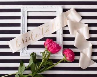 Bride-To-Be Sash, Bachelorette Sash, Custom Sash, Blush Sash, Bride Gift, Art Deco, Vintage Glamour, Flapper, Jazz, Swing 20s Theme