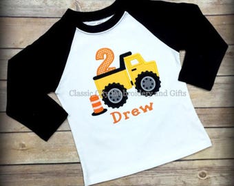 construction birthday shirt,- dump truck shirt,- construction party,- boy birthday shirt,- first birthday,- second birthday,- third l