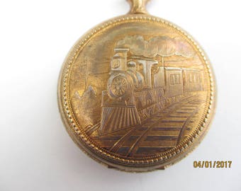 timex train pocket watch