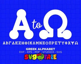 Greek Alphabet SVG Greek Alphabet Greek Letters SVG Greek Letters Files for Cricut Silhouette Files Vector Art Sorority Letters