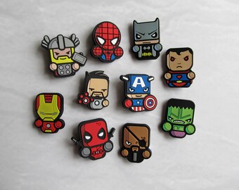 Superheroes theme party - superman badge - ironman pin - comics decorations - Avengers brooch - batman pin - superheroes backpack pin - hulk