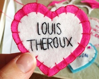 LOUIS THEROUX Felt Heart Patch