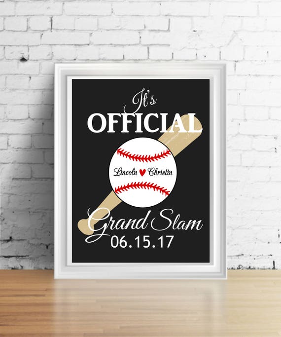 Baseball Print Wedding Gift Couples Gift Anniversary Gift