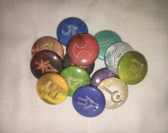 FFXIV Soul Crystal Inspired Job Icons ( single 1" pinback button / magnet ) SAM & RDM!