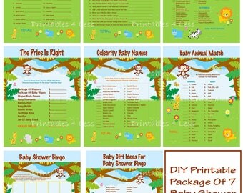 Safari Baby Shower Game, Printable Safari Baby Game, Jungle Baby Game, Animal Baby Game, Safari Game, Jungle Game - Printables 4 Less 0074