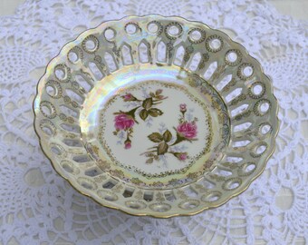 Betson Hand Painted China Pedestal Compote Dish