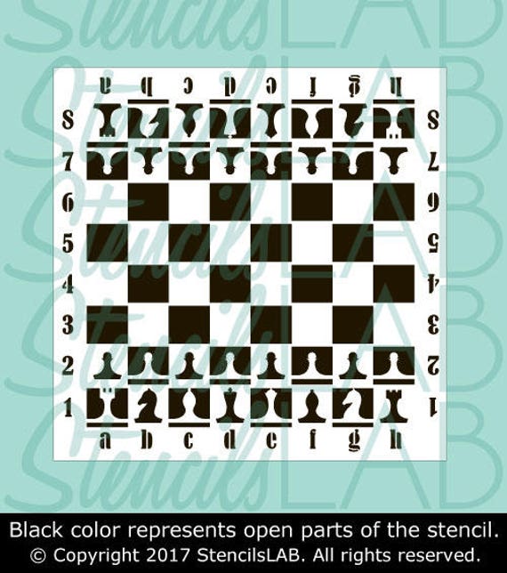 DIY Chess Board Stencil - Chess Table Stencil - Furniture & Wall ...