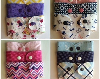 SALE!! Bitty Baby Diapers- Bitty Baby Clothes- 3-PACK Cloth Diapers for 15-16" dolls