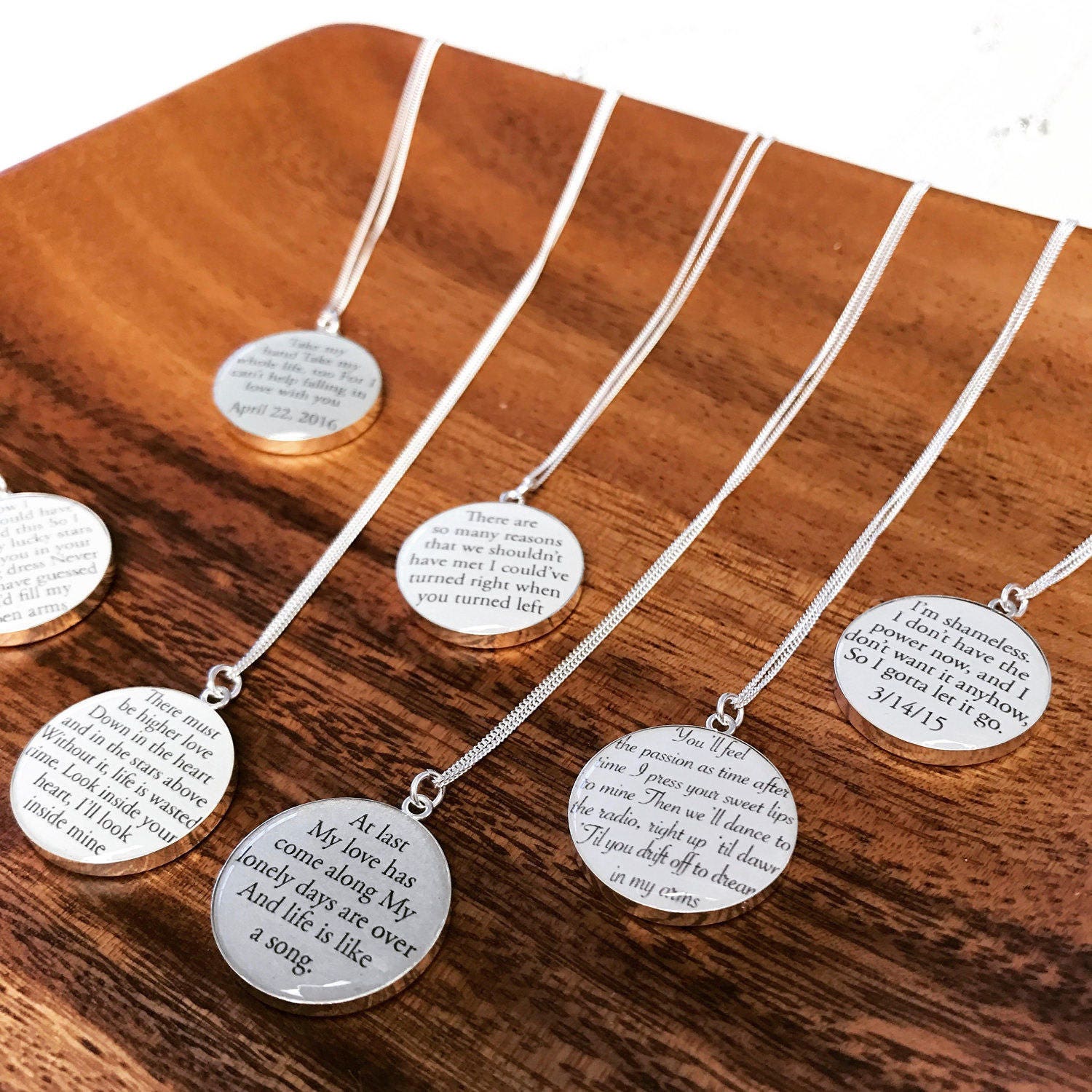 Cotton Anniversary Gift for Wife / Personalized Necklace with