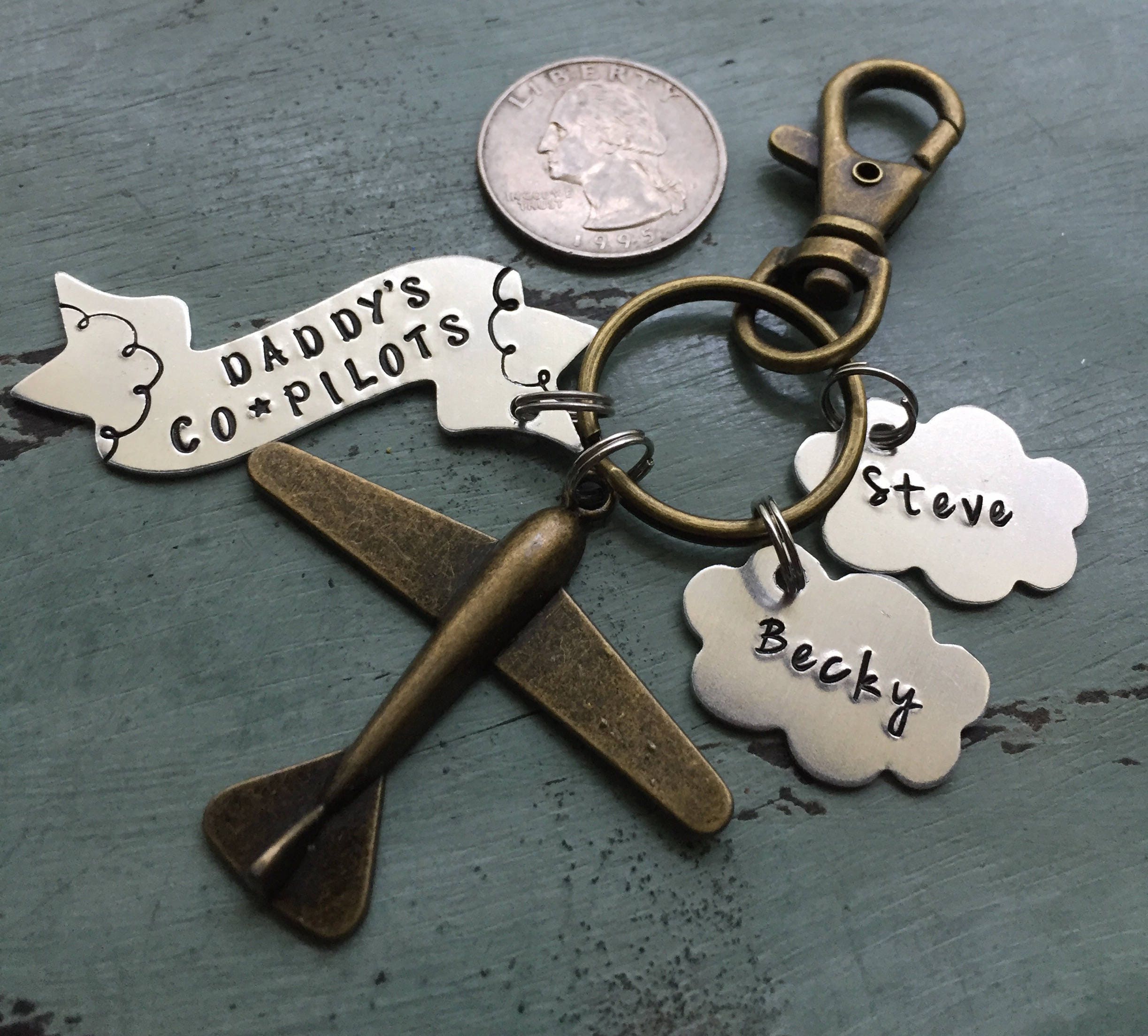 Airplane Key Chain Copilot Keychain Gifts for Pilots Gifts