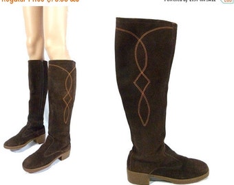 70s platform ankle boots