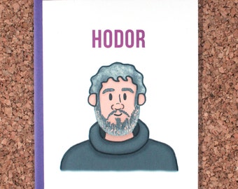 Game of Thrones Card / Hodor Card / Hodor birthday card, Stark, Bran