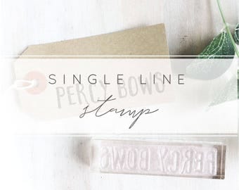 Custom Single Line Stamp | Custom Logo Stamp - Business Stamp - Website Stamp - Personalised Stamp