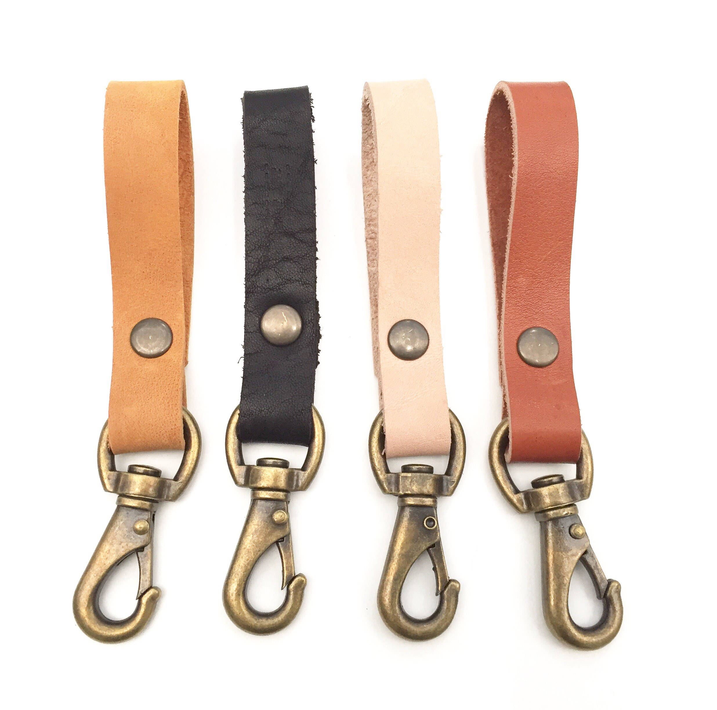 Leather Belt Key Loop Sturdy Honey Black Black Belt Strap