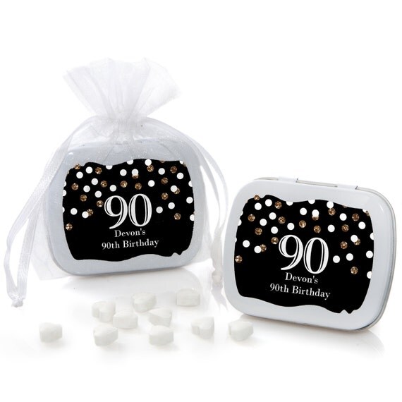 90th Birthday Mint Tin Party Favors Adult 90th Birthday 90th birthday mint tin party favors adult 90th birthday
