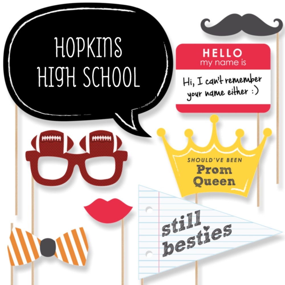 20 pc. Class Reunion Photo Booth Props Class Reunion with